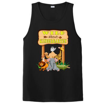 Wild About Kindergarten Funny Safari Zoo Preschool Meaningful Gift PosiCharge Competitor Tank