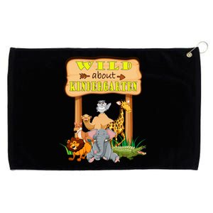 Wild About Kindergarten Funny Safari Zoo Preschool Meaningful Gift Grommeted Golf Towel