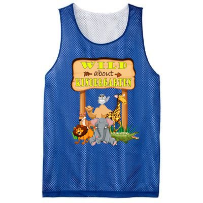 Wild About Kindergarten Funny Safari Zoo Preschool Meaningful Gift Mesh Reversible Basketball Jersey Tank