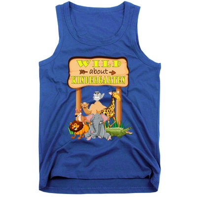 Wild About Kindergarten Funny Safari Zoo Preschool Meaningful Gift Tank Top