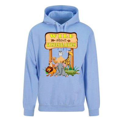 Wild About Kindergarten Funny Safari Zoo Preschool Meaningful Gift Unisex Surf Hoodie