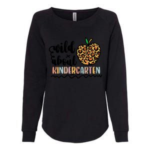 Wild About Kindergarten Leopard Back To School Teacher's Day Gift Womens California Wash Sweatshirt