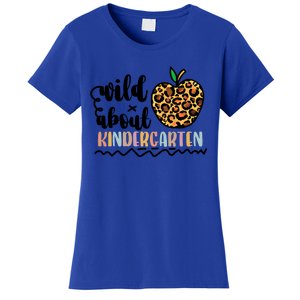 Wild About Kindergarten Leopard Back To School Teacher's Day Gift Women's T-Shirt