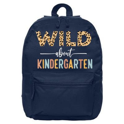 Wild About Kindergarten Leopard Girl Teacher Back To School 16 in Basic Backpack