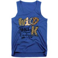 Wild About Kindergarten Leopard Print School Teacher Gift Tank Top