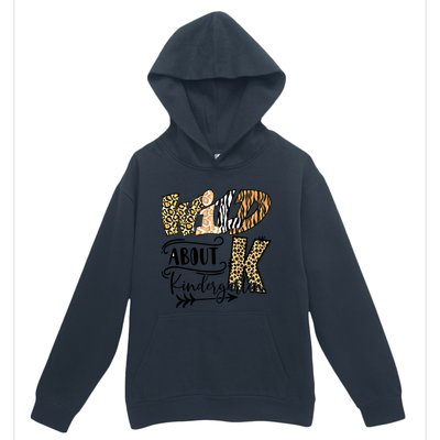 Wild About Kindergarten Leopard Print School Teacher Gift Urban Pullover Hoodie