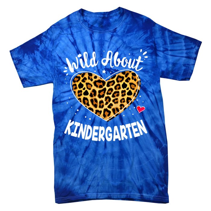 Wild About Kindergarten Leopard Squad Kinder Gift Tie-Dye T-Shirt