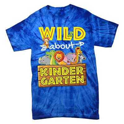 Wild About Kindergarten Teacher Appreciation Gift Tie-Dye T-Shirt