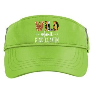 Wild About Kindergarten Teacher Leopard Print Gift Adult Drive Performance Visor