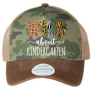 Wild About Kindergarten Teacher Leopard Print Gift Legacy Tie Dye Trucker Hat