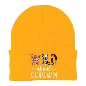 Wild About Kindergarten Teacher Leopard Print Gift Knit Cap Winter Beanie