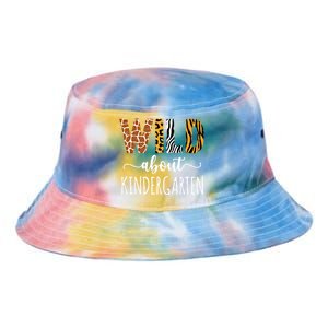 Wild About Kindergarten Teacher Leopard Print Gift Tie Dye Newport Bucket Hat