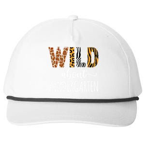 Wild About Kindergarten Teacher Leopard Print Gift Snapback Five-Panel Rope Hat