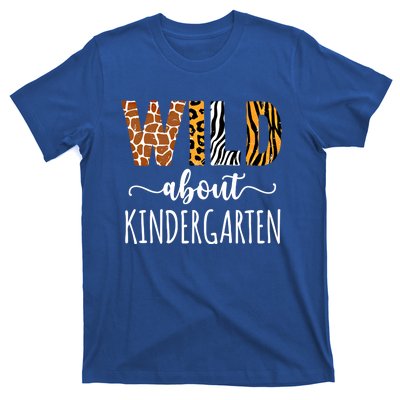 Wild About Kindergarten Teacher Leopard Print Gift T-Shirt