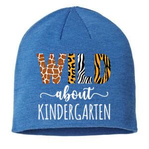 Wild About Kindergarten Teacher Leopard Print Gift Sustainable Beanie