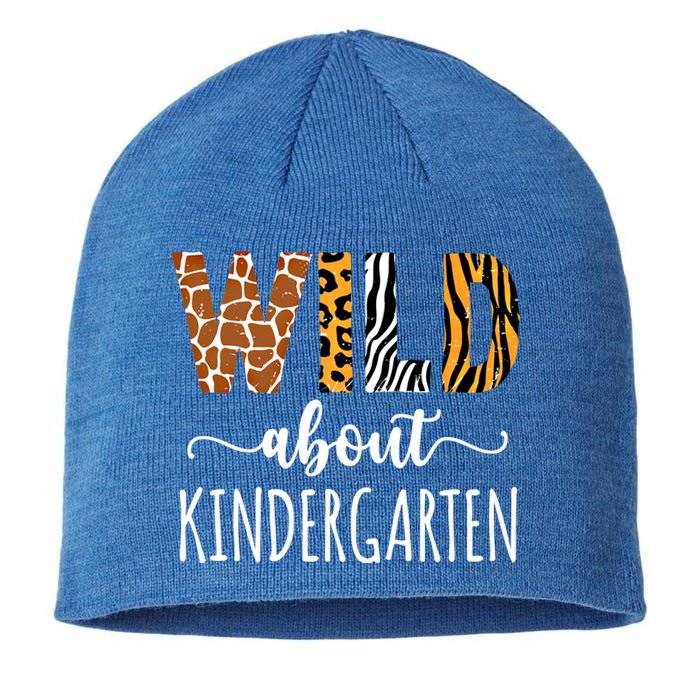 Wild About Kindergarten Teacher Leopard Print Gift Sustainable Beanie