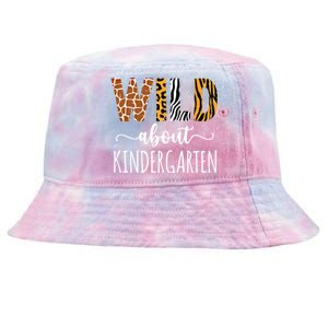 Wild About Kindergarten Teacher Leopard Print Gift Tie-Dyed Bucket Hat