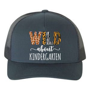 Wild About Kindergarten Teacher Leopard Print Gift Yupoong Adult 5-Panel Trucker Hat