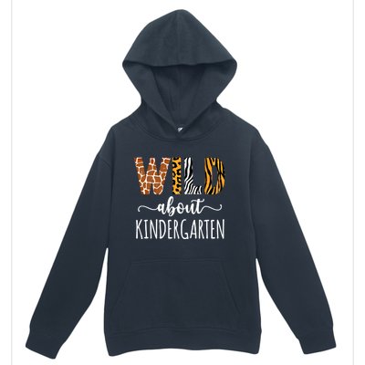 Wild About Kindergarten Teacher Leopard Print Gift Urban Pullover Hoodie