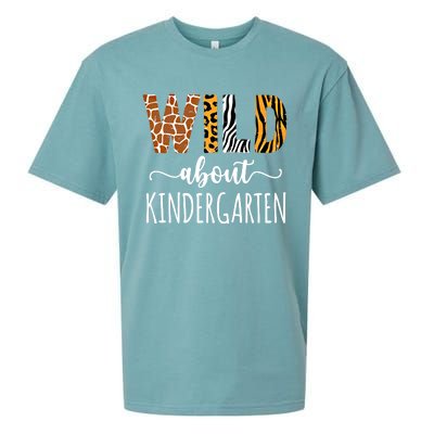 Wild About Kindergarten Teacher Leopard Print Gift Sueded Cloud Jersey T-Shirt