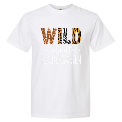 Wild About Kindergarten Teacher Leopard Print Gift Garment-Dyed Heavyweight T-Shirt