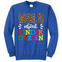 Wild About Kindergarten Teacher Gift Back To School Leopard Meaningful Gift Sweatshirt