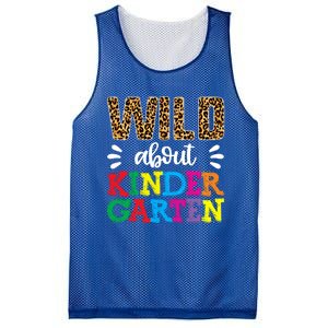 Wild About Kindergarten Teacher Gift Back To School Leopard Meaningful Gift Mesh Reversible Basketball Jersey Tank