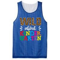 Wild About Kindergarten Teacher Gift Back To School Leopard Meaningful Gift Mesh Reversible Basketball Jersey Tank