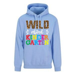 Wild About Kindergarten Teacher Gift Back To School Leopard Meaningful Gift Unisex Surf Hoodie