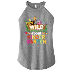 Wild About Kindergarten Teacher Student Back To School Gift Women's Perfect Tri Rocker Tank