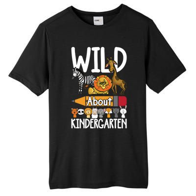 Wild About Kindergarten Back To School Teacher Student Gift Tall Fusion ChromaSoft Performance T-Shirt