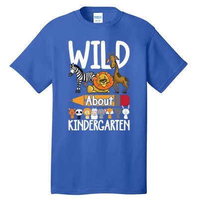 Wild About Kindergarten Back To School Teacher Student Gift Tall T-Shirt