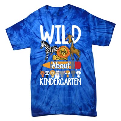 Wild About Kindergarten Back To School Teacher Student Gift Tie-Dye T-Shirt