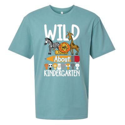 Wild About Kindergarten Back To School Teacher Student Gift Sueded Cloud Jersey T-Shirt