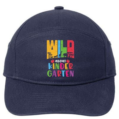 Wild About Kindergarten Cute Kindergarten Cute Gift 7-Panel Snapback Hat