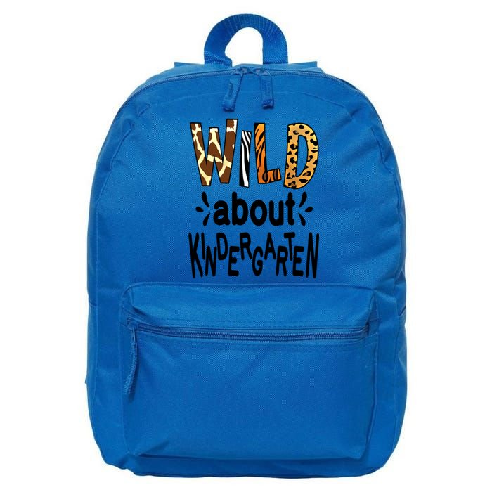 Wild About Kindergarten Teacher First Day Of Kindergarten Gift 16 in Basic Backpack