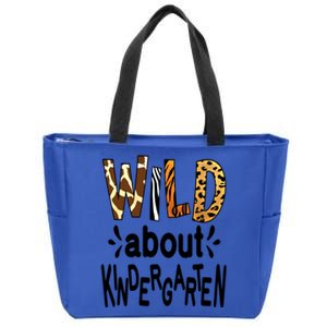 Wild About Kindergarten Teacher First Day Of Kindergarten Gift Zip Tote Bag