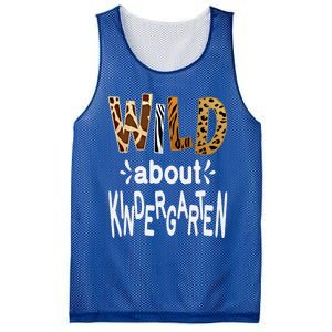 Wild About Kindergarten Teacher First Day Of Kindergarten Gift Mesh Reversible Basketball Jersey Tank