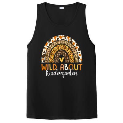 Wild About Kindergarten Back To School Leopard Rainbow PosiCharge Competitor Tank