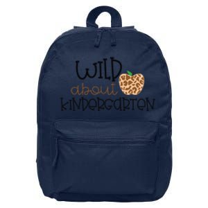 Wild About Kindergarten Leopard School Grade Teacher Gift 16 in Basic Backpack