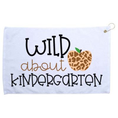 Wild About Kindergarten Leopard School Grade Teacher Gift Grommeted Golf Towel