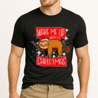 Wake Me Up When It's Christmas Funny Sloth Performance Shirt