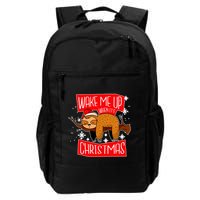 Wake Me Up When It's Christmas Funny Sloth Backpack