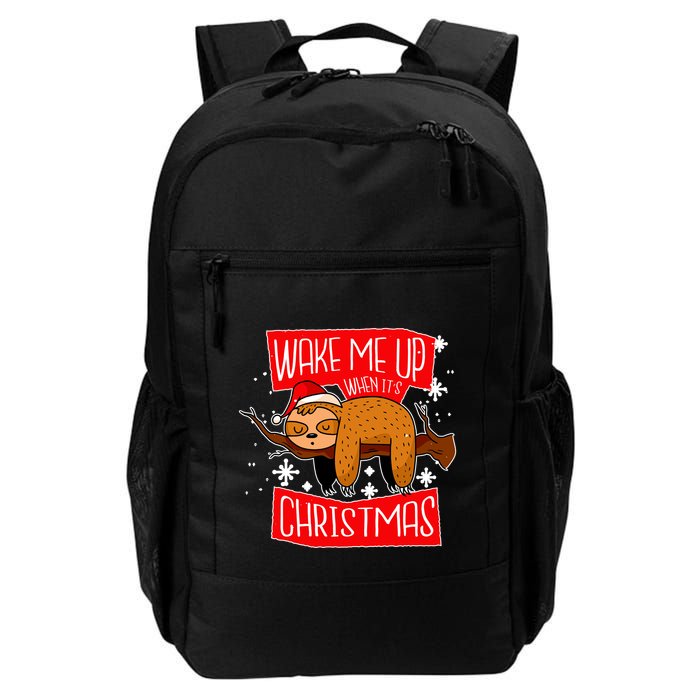 Wake Me Up When It's Christmas Funny Sloth Backpack