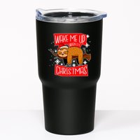Wake Me Up When It's Christmas Funny Sloth Tumbler