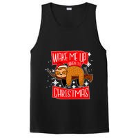 Wake Me Up When It's Christmas Funny Sloth PosiCharge Competitor Tank