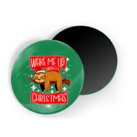 Wake Me Up When It's Christmas Funny Sloth Magnet