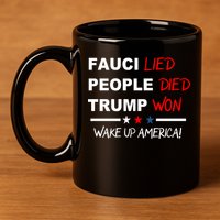 Wake Up America 11oz C Handle Ceramic Mug