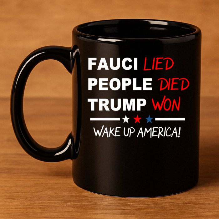 Wake Up America 11oz C Handle Ceramic Mug