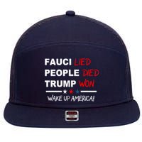 Wake Up America 7 Panel Mesh Trucker Snapback Hat
